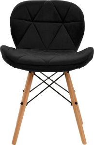 Activeshop 4Rico Krzesło skandynawskie QS-186 aksamit czarne 3