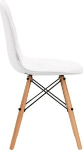 Activeshop 4Rico Krzesło skandynawskie QS-185 eco skóra białe 2