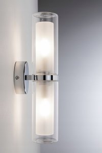 Kinkiet Paulmann Lampa ścienna LUENA E14 max. 2x20W IP44 230V szkło chrom / metal 3