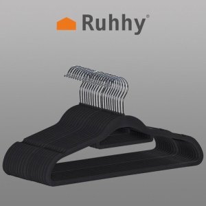Ruhhy Wieszak na ubrania 20 szt. czarny (22536) 3
