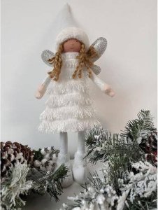 Dekoracja świąteczna Ruhhy Wróżka- figurka świąteczna biała 22342 5