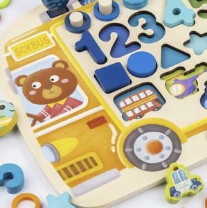 Kruzzel Układanka drewniana- sorter 6w1 22636 6
