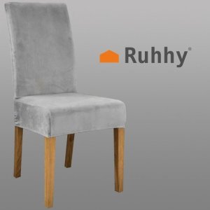 Ruhhy Pokrowiec na krzesło- szary welur 22979 3