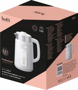 Kela CZAJNIK K-074ND LUIZ BIAŁY 1.5 L Z REGULACJĄ TEMP. (40,50,60,70,80,90,100°C, PODW. ŚCIANKI) 6