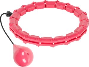 Rebel Smart Hula Hop odchudzające koło z wypustkami i obciążeniem 50cm, różowe, REBEL ACTIVE 4