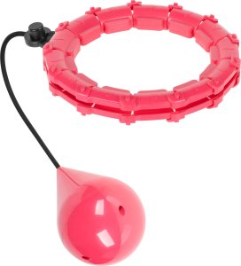 Rebel Smart Hula Hop odchudzające koło z wypustkami i obciążeniem 50cm, różowe, REBEL ACTIVE 5