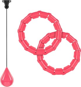Rebel Smart Hula Hop odchudzające koło z wypustkami i obciążeniem 50cm, różowe, REBEL ACTIVE 6