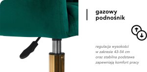 Activeshop 4Rico krzesło obrotowe QS-OF212G aksamit zielone 12
