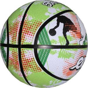 Enero PIŁKA DO KOSZYKÓWKI ENERO SOLID R.7 ZIELONO-BIAŁA 2