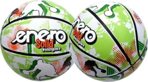 Enero PIŁKA DO KOSZYKÓWKI ENERO SOLID R.7 ZIELONO-BIAŁA 4