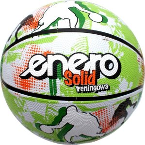 Enero PIŁKA DO KOSZYKÓWKI ENERO SOLID R.7 ZIELONO-BIAŁA 5