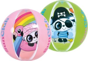 JiLong PIŁKA PLAŻOWA DMUCHANA PANDA 40CM 53014 ZIELONY 2