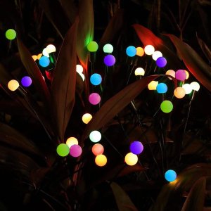 Saska Garden LAMPA SOLARNA TAŃCZĄCE NA WIETRZE KULECZKI KOLOROWE 6 LED 72CM 3