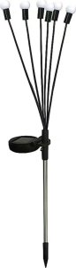 Saska Garden LAMPA SOLARNA TAŃCZĄCE NA WIETRZE KULECZKI BIAŁE 6 LED 72CM 2
