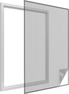 MOSKITIERA OKNO 150X180 CZARNA POLIESTER+TAŚMA RZEP 2