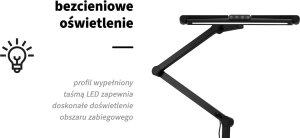 Lampa do paznokci Activeshop Lampa zabiegowa do manicure Glow L03 do blatu czarna 11