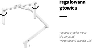 Lampa do paznokci Activeshop Lampa zabiegowa do manicure Glow L03 do blatu biała 12