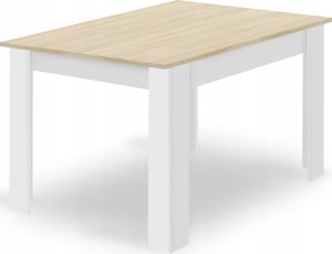 Leobert Zestaw stół prostokątny 120x80 dąb sonoma + 4 krzesła MARK czarne 11