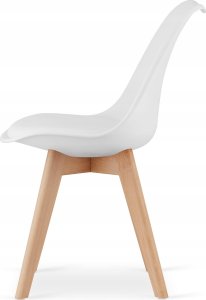 Leobert Zestaw stół prostokątny 120x80 dąb sonoma + 4 krzesła MARK białe 6