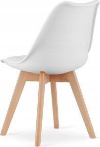 Leobert Zestaw stół prostokątny 120x80 dąb sonoma + 4 krzesła MARK białe 8