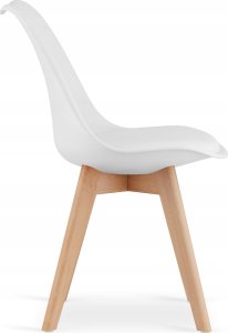 Leobert Zestaw stół prostokątny 120x80 dąb sonoma + 4 krzesła MARK białe 9