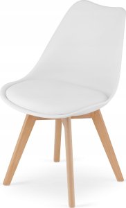 Leobert Zestaw stół prostokątny 120x80 dąb sonoma + 4 krzesła MARK białe 10
