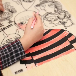 vidaXL Mata transparentna Picasso Funny Mat STRIGO 2