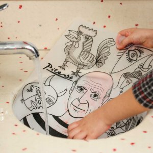 vidaXL Mata transparentna Picasso Funny Mat STRIGO 3