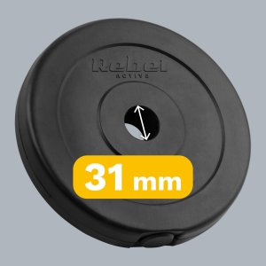 Rebel Active Zestaw obciążeń bitumicznych 4x2.5kg, otwór 31mm, talerz klasyczny, REBEL ACTIVE 8