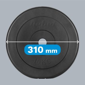 Rebel Zestaw obciążeń bitumicznych 2x10kg, otwór 31mm, talerz klasyczny, REBEL ACTIVE 7