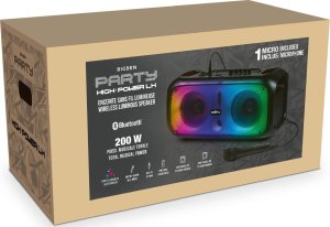 Głośnik BigBen Big Ben Głośnik Bluetooth Mikrofon Party Cube Podświetlenie LED 200W 2