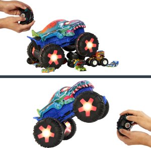 Mattel Hot Wheels RC Monster Trucks Mega-Wrex Alive Światła i dźwięki (JBD90) 6