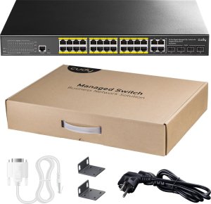 Switch Cudy CUDY GS2028PS4-400W 24-Port Layer 2 Managed Gigabit PoE+ Switch with 4 Gigabit Combo Ports, 400W 3