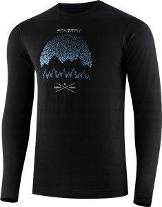Brubeck LS1414M Koszulka męska z długim rękawem OUTDOOR WOOL PRO czarny L - GÓRY 14 3