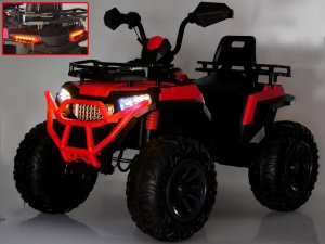 Jokomisiada Duży quad na akumulator dla dziecka 4x4 gaz w manetce amortyzator 12