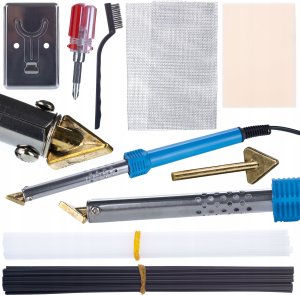 Rosfix LUTOWNICA BLUE LARK 80W + ZSZYWACZ DO PLASTIKU ZESTAW AKCESORIÓW 2