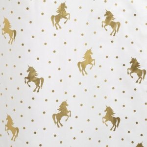 Atmosphera Firanka dla dzieci UNICORN, 140 x 250 cm, biała w złote jednorożce 2