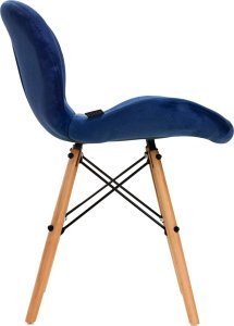 Activeshop 4Rico Krzesło skandynawskie QS-186 aksamit granatowe 2