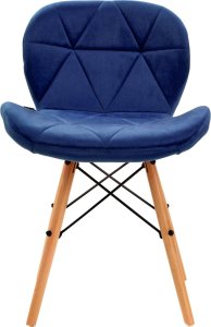 Activeshop 4Rico Krzesło skandynawskie QS-186 aksamit granatowe 3