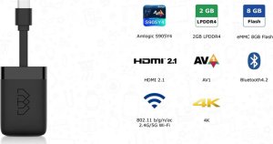 Odtwarzacz multimedialny AB-com Android SMART TV Homatics Dongle R 4K Android 11 7