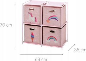 Storage Solutions Regał z tekstylnymi pojemnikami do pokoju dziecięcego 2