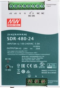 Zasilacz serwerowy Mean Well ZASILACZ IMPULSOWY SDR-480-24 MEAN WELL 2