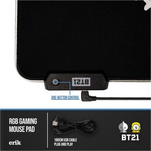 Harry Potter BT21 - Mata gamingowa / na biurko XXL z podświetleniem LED (90 x 40 cm) 6