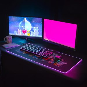 Harry Potter BT21 - Mata gamingowa / na biurko XXL z podświetleniem LED (90 x 40 cm) 7