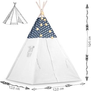 Namiot tipi dla dzieci ze światełkami Nukido - granatowy 4