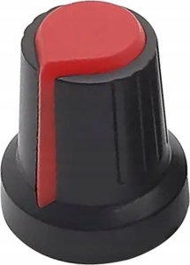 Rosfix ROSFIX 2X GAŁKA POTENCJOMETRU OŚ 6MM CZERWONA 15X17MM ERGONOMICZNA JAKOŚĆ 5