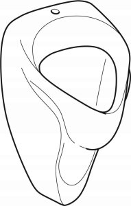 Pisuar Geberit Geberit Alex Pisuar, B38cm, H64.5cm, T35cm, dopływ u góry, odpływ do tyłu [12] 4