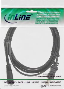 Kabel zasilający InLine InLine® Power Cable mains Plug USA to Euro 8 socket, 3.0m 2