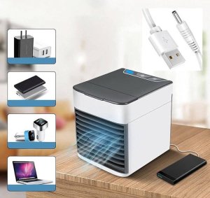 Wentylator USB Aptel Przenośny KLIMATOR USB z funkcją nawilżania 7W 16x16cm biało-szary DA182 6
