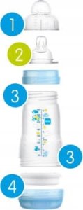 MAM BABY 1117 BUTELKA A/KOL PERFECT START 160ML PLANET LOVE CHŁOPIEC 4